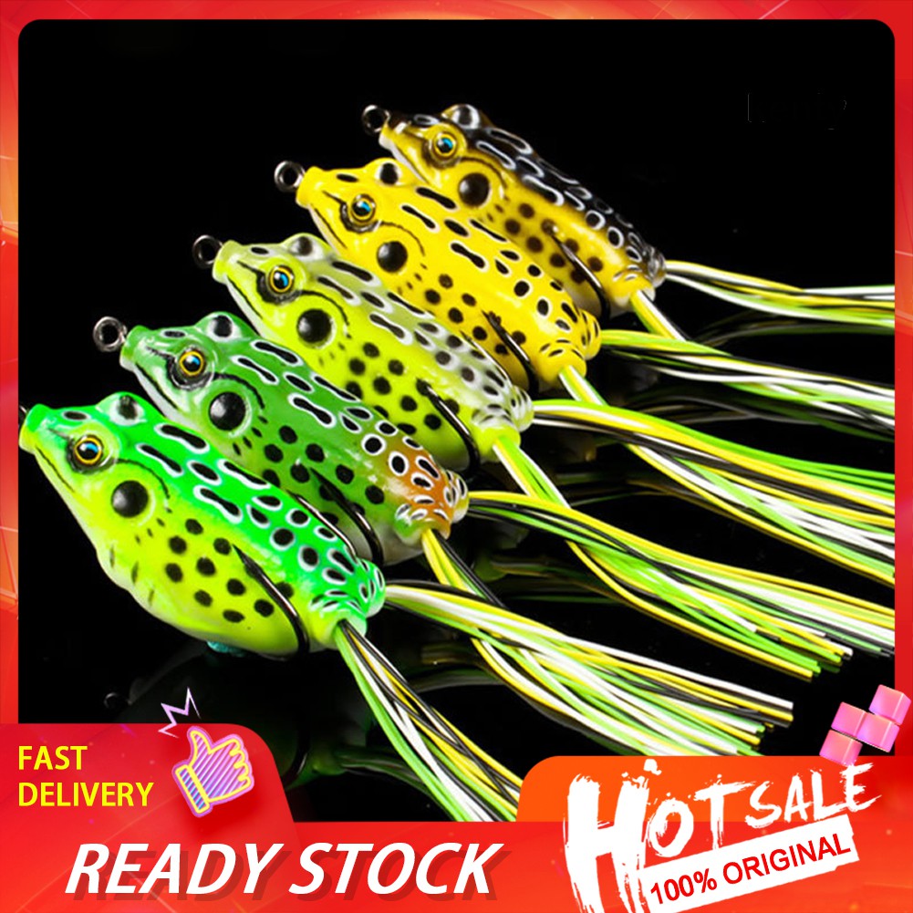 Ktt KT☀Mồi Câu Cá Nhân Tạo Hình Con Ếch Mềm 6cm 12g