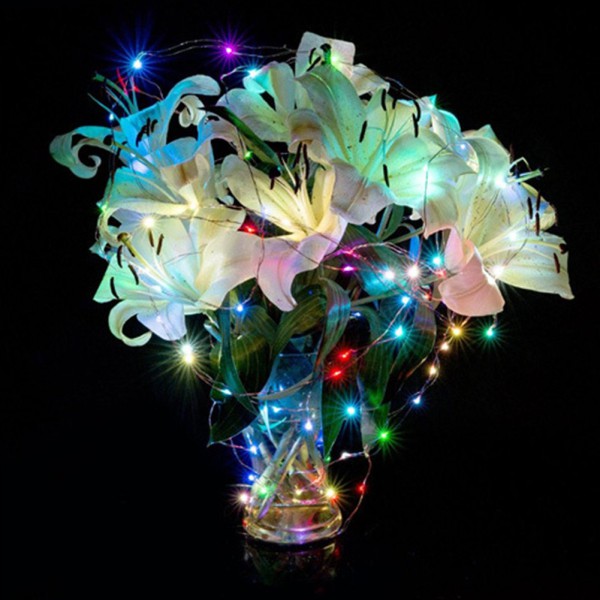 Dây đèn LED 10 bóng 1m sử dụng năng lượng mặt trời