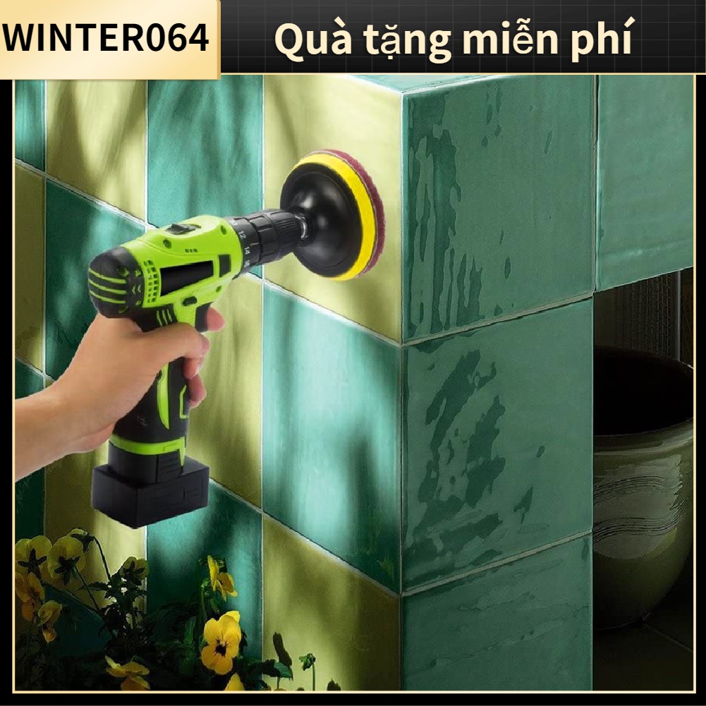 11 cái Bộ bàn chải máy khoan rửa xe Bộ đính kèm bàn điện Đa năng cho Xe thuyền SUV Sàn phòng tắm Winter064