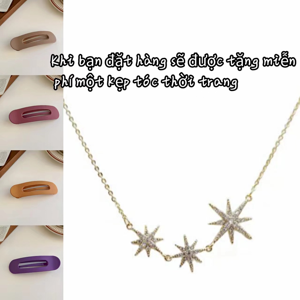 vòng cổ ngôi sao tám cánh cao cấp dây chuyền ngôi sao tám cánh ánh sáng sang trọng trong trẻo