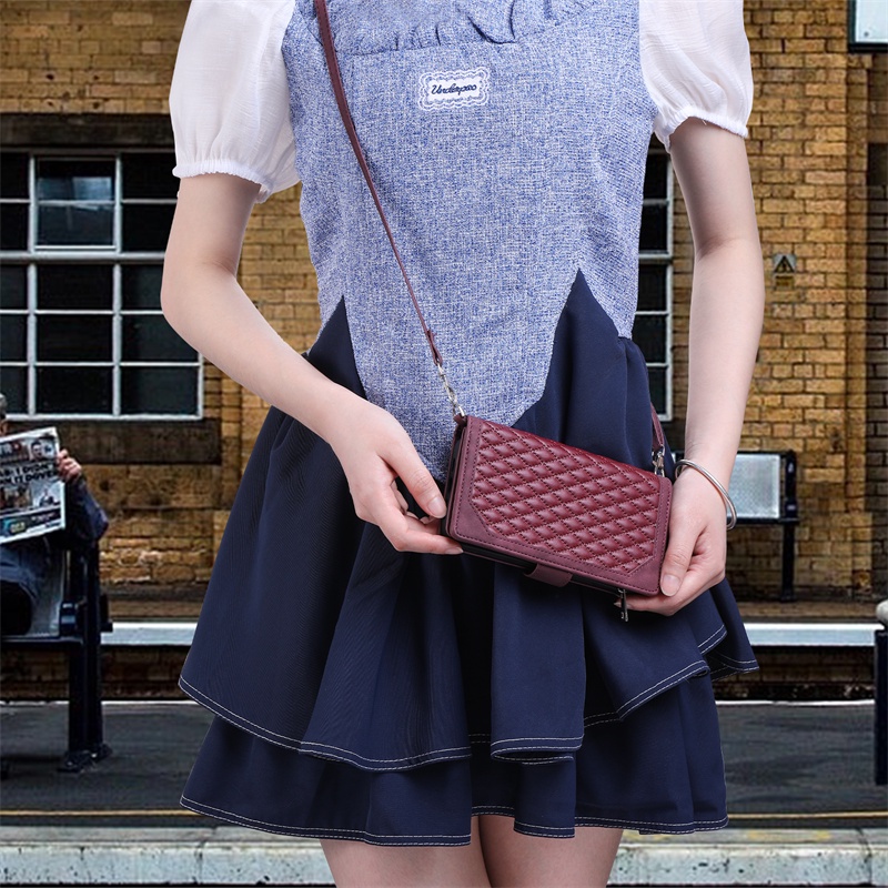 Bao Da Điện Thoại Dạng Ví Nắp Lật Nam Châm Có Ngăn Đựng Thẻ Và Dây Đeo Cho iPhone X 12 11 Pro XS Max mini