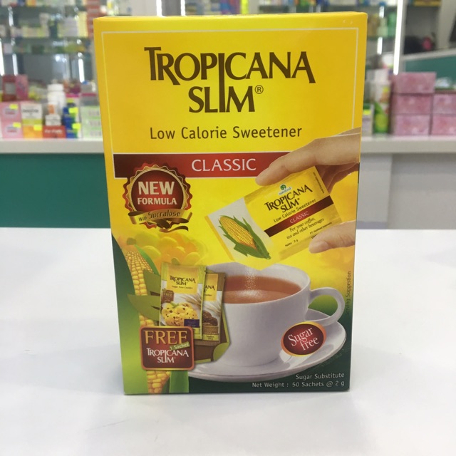 TROPICANA SLIM (hộp 50 gói)- đường ăn kiêng-Amipharma