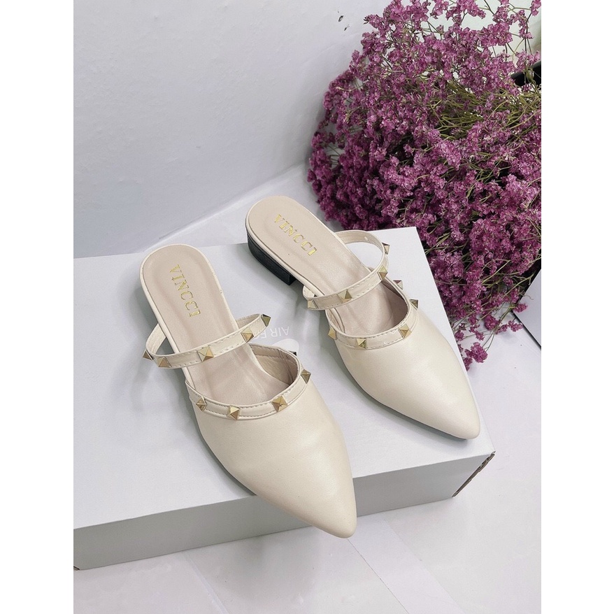 Dép sục nữ viền đinh gót 2p xinh xắn mã S43