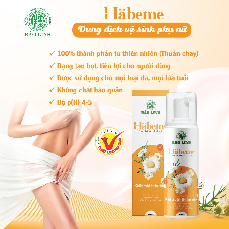 Dung dịch vệ sinh phụ nữ Bảo Linh Habeme 100ml