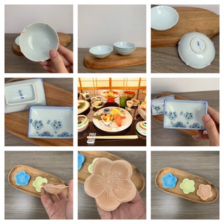Chén nước chấm hoa gốm Nhật cho bàn ăn thêm xinh