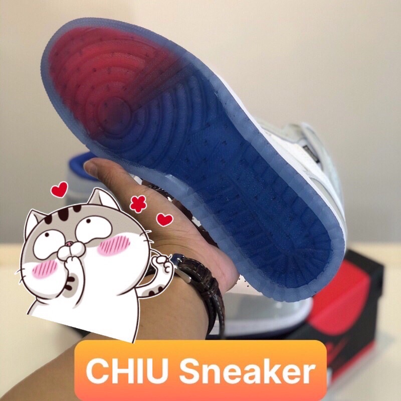 [ CHIU Sneaker ] Giày thể thao Jordan cổ cao zoom blue giày Sneaker jd1 zoom high blue white