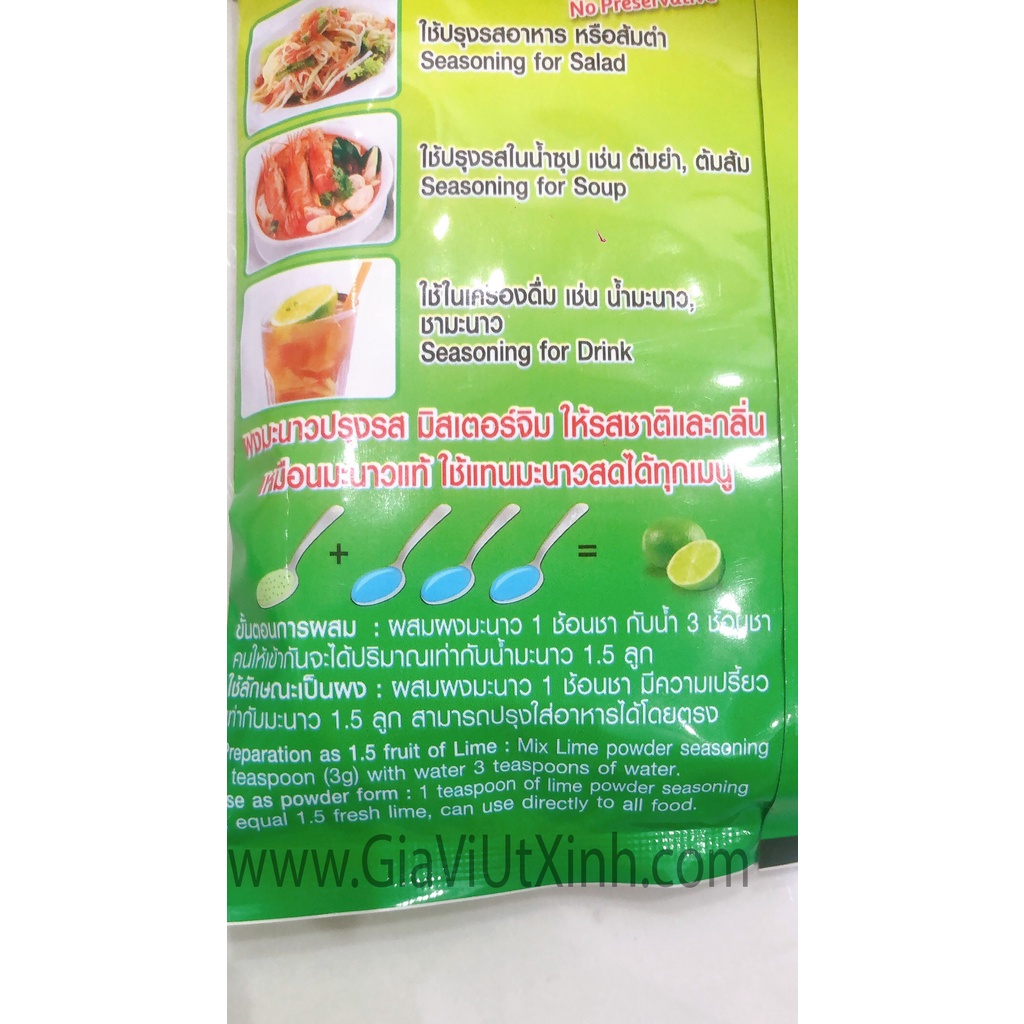 BỘT CHANH THÁI MR.JIM 400G - THAILAND MR.JIM LIME POWDER