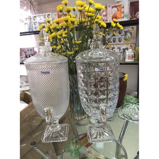Bình nước thủy tinh cao cấp 5lít có vòi siêu đẹp