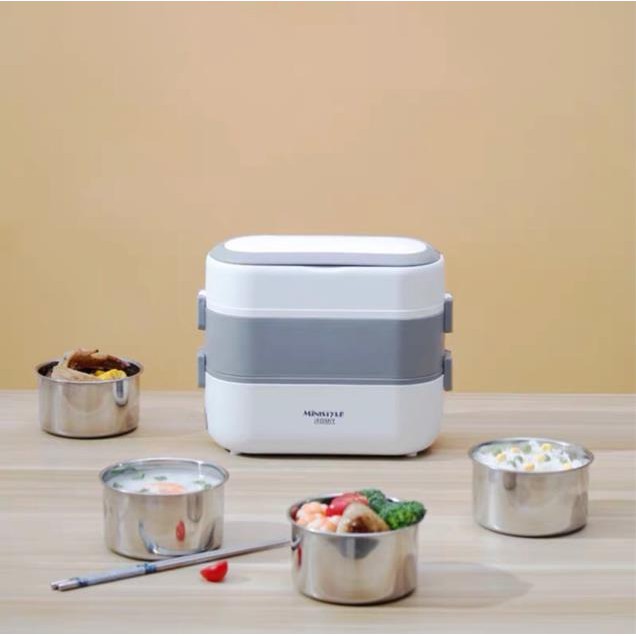 🎀Hàng Cao Cấp🎀Hộp Cơm Cắm Điện MINYSTYLE🎀Cắm Điện 3 Tầng,4 Bát Inox,Giữ Nhiệt,Hâm Nóng,Nấu Chín Thức Ăn🎀BH 3 Tháng🎀 | BigBuy360 - bigbuy360.vn