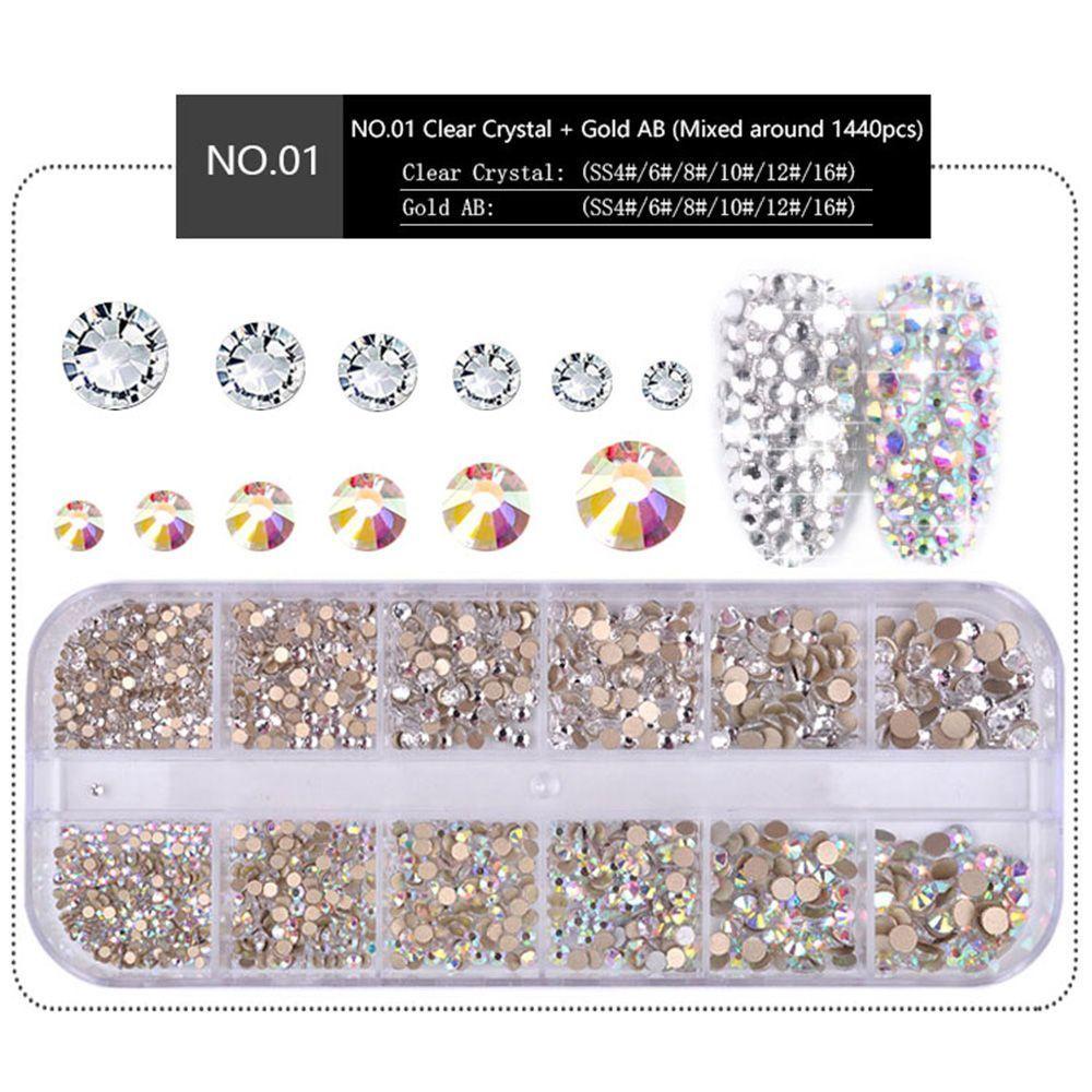 1 Gói Phụ Kiện Trang Trí Móng Tay 3D|Ab|Bộ Đồ Chơi Nhiều Kích Cỡ Cho Bé