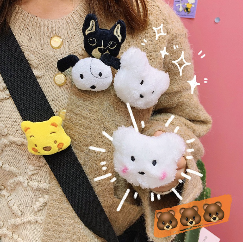 Huy hiệu thú bông Ghim cài balo túi xách thời trang Hàn Quốc Nhiều mẫu