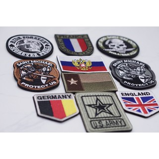 Miếng patch dán logo vải thêu.