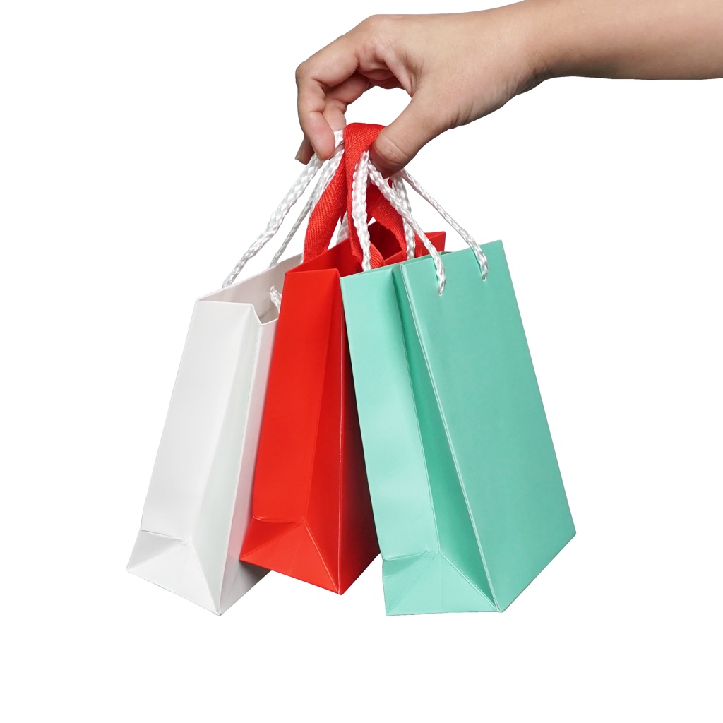 Túi giấy cứng màu trơn TGCT01 Giấy Card trắng chất lượng cao ĐLG 230g Đủ màu Đủ Size Gói quà trang trọng -Saigonir