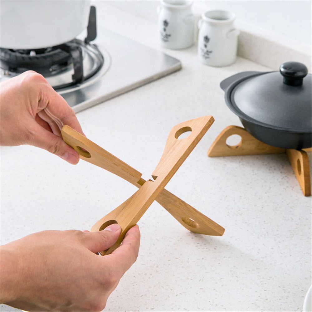 ELLSWORTH Tấm lót ly nồi bằng tre cách nhiệt nhiều màu sáng tạo có thể tháo rời cho nhà bếp