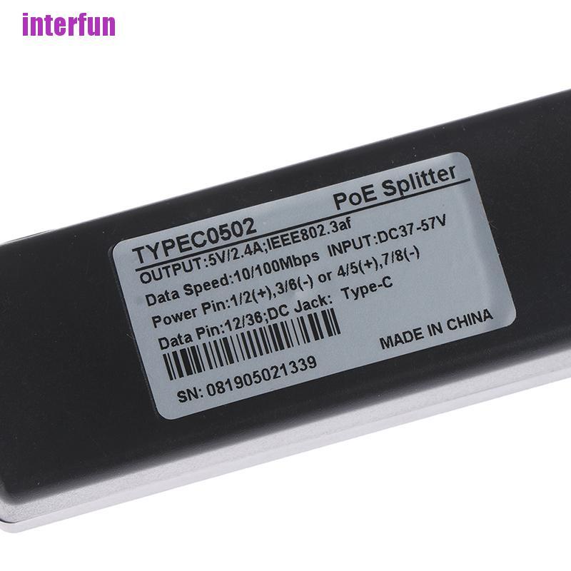 Đầu Chia Cổng Sạc Usb Type c 48v Sang 5v 802.3af Chuyên Dụng
