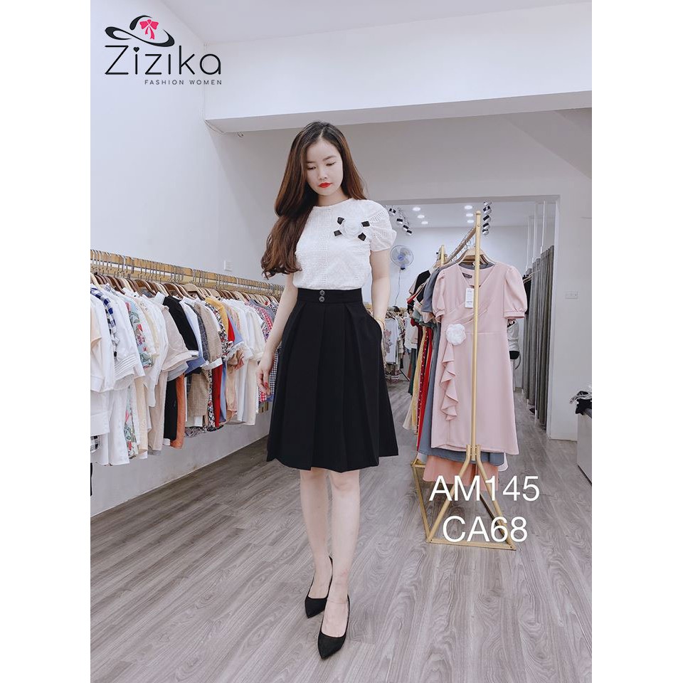 Chân Váy xếp ly xoè Zizika cúc giữa xinh yêu - CV08 | BigBuy360 - bigbuy360.vn