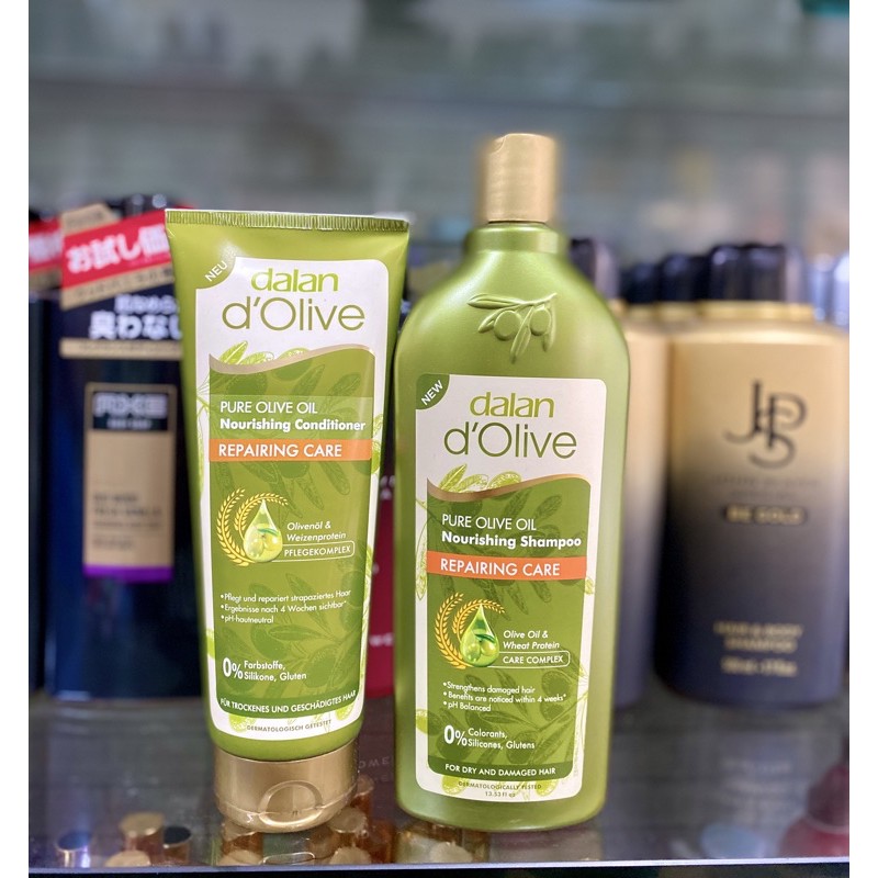 Dầu gội + Dầu xả Oliu cho tóc khô & hư tổn Dalan D'Olive Nutrition Repairing Car