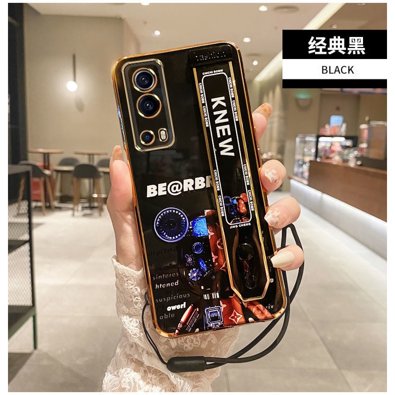 Ốp Điện Thoại Silicon Cơ Học Có Dây Đeo Cổ Tay Cho vivo s1 pro v15 y61s s1 y19 y50 y30 y30i v11 v11i z3i