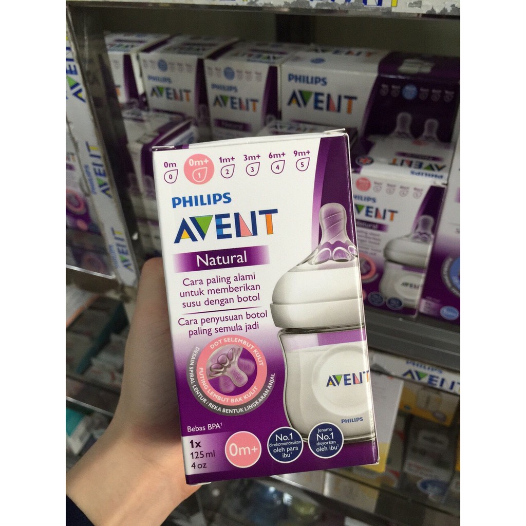 Bình Sữa Avent Natural Mô Phỏng Tự Nhiên 125ml và 260ml - Hàng Chính Hãng