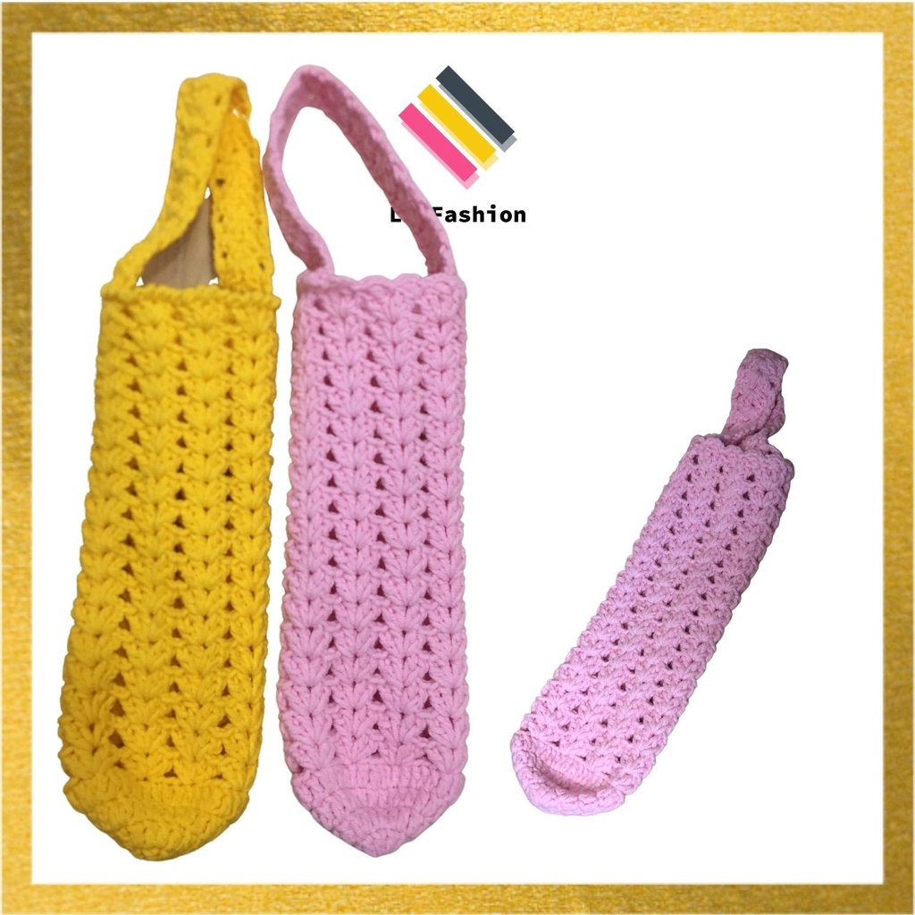 Túi len đựng Ly / Bình giữ nhiệt - LN_Fashion - Móc len Handmade