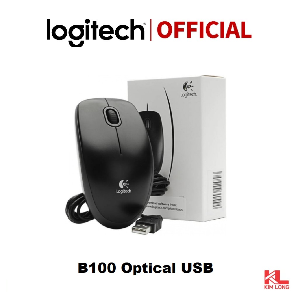 Chuột Logitech B100 Optical USB - Bảo hành chính hãng 3 năm