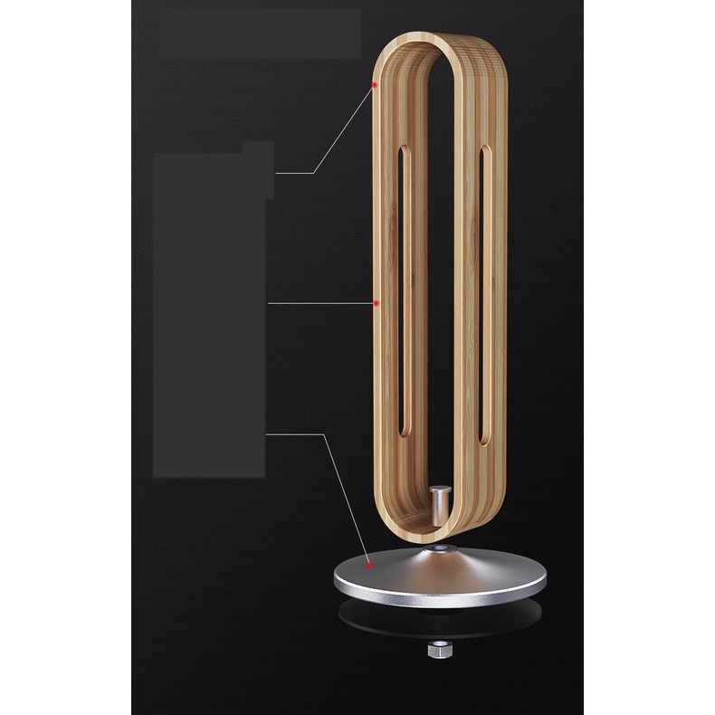 Giá đỡ tai nghe bằng gỗ cao cấp có hộp đựng giúp bảo vệ tai nghe chống xước chống va đập