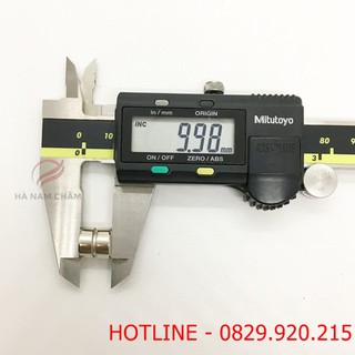 nam châm 1 rãnh phi 10mm dày 10mm mạ nikel
