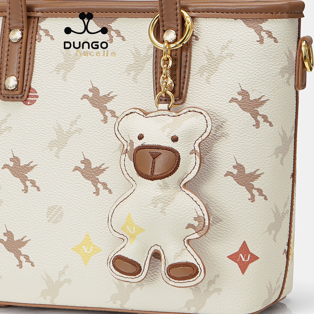 Túi Xách NUCELLE Monogram Charm Gấu Nâu/ Xanh NU1172051