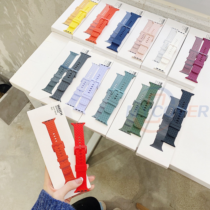 Dây Đeo Bằng Silicone Cho Đồng Hồ Thông Minh Series 7 6 SE 5 4 3 2 1 Kích Thước 45mm 41mm 44mm 40mm 42mm 38mm
