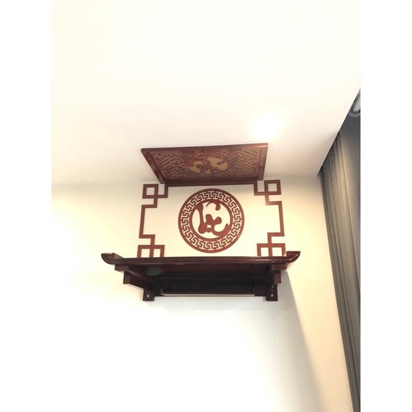Bàn thờ treo tường gỗ sồi dài 61cm, 69cm, 81cm