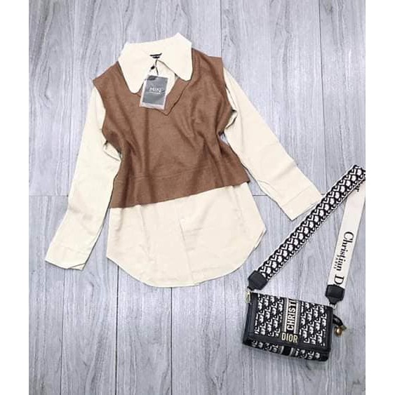 ÁO SƠ MI MIX GHI LÊ