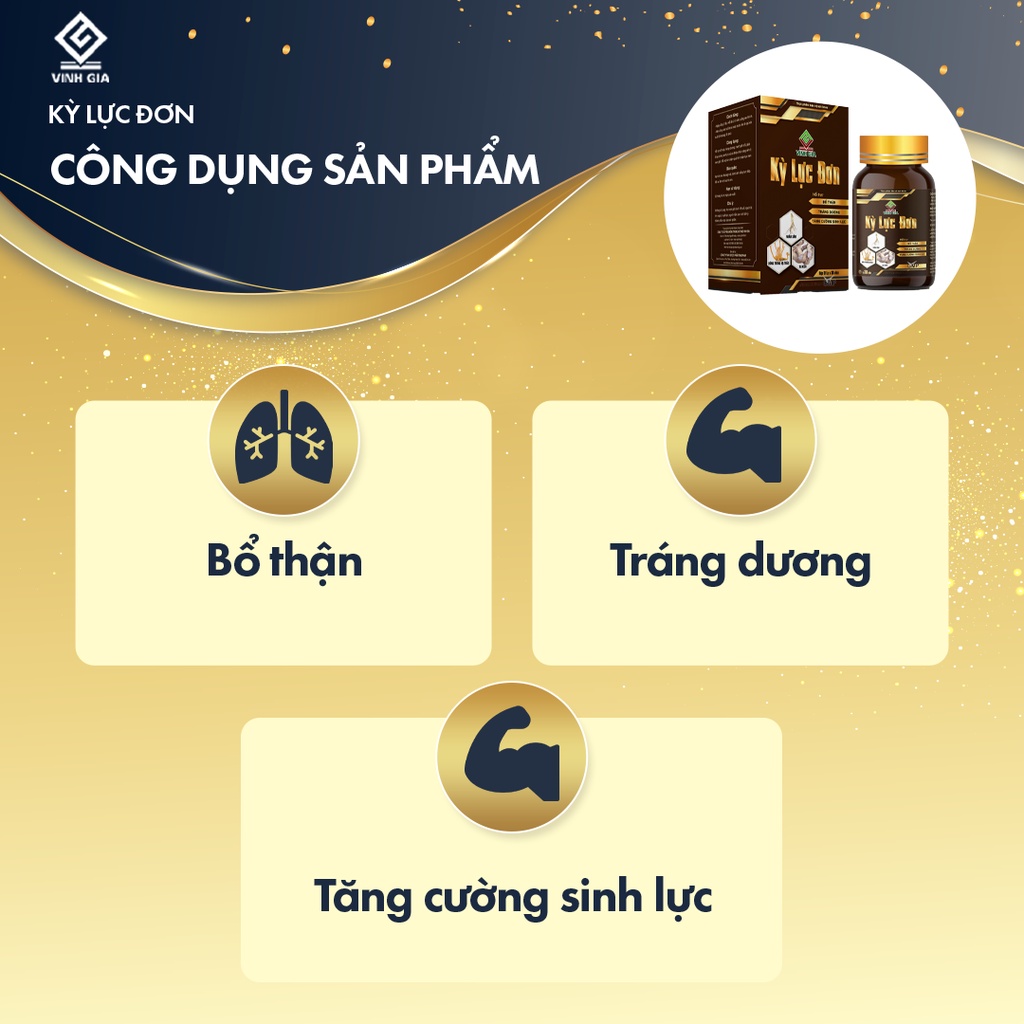 Viên Nang Kỳ Lực Đơn Đông Trùng Hạ Thảo Vinh Gia Giúp Bổ Thận, Tráng Dương, Tăng Cường Sinh Lý Nam – Hộp 1 Lọ x 30 Viên