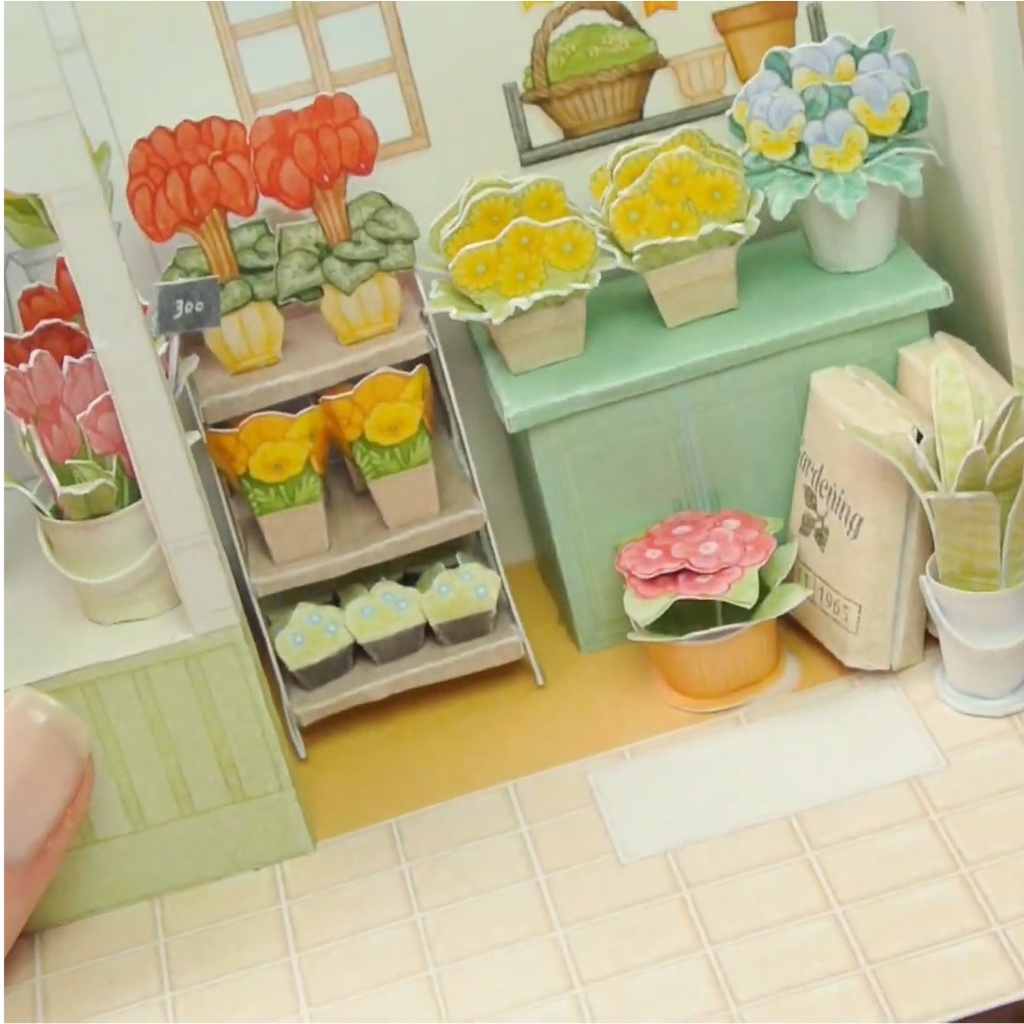 Mô Hình Giấy Cửa Hàng Hoa Figure Kiến Trúc OS51