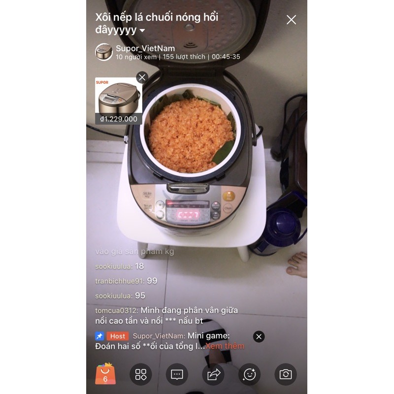 Nồi cơm điện tử Supor CFXB50FC33VN-75 lòng nồi Niêu 1.8L - tặng kèm vỉ hấp | BigBuy360 - bigbuy360.vn