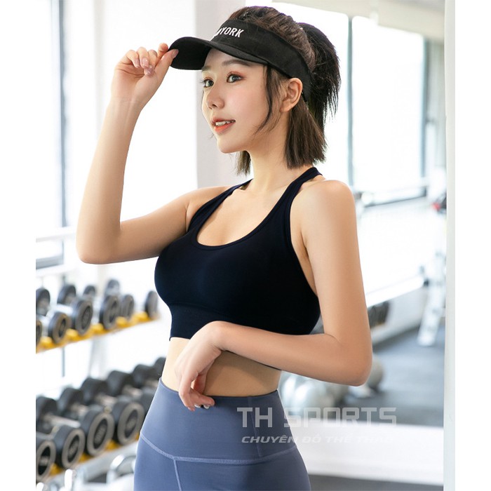 Áo bra tập gym nữ cao cấp - Áo tập gym yoga nữ chống sốc ngực ôm dáng thoáng mát siêu co dãn - TH Sport TH006