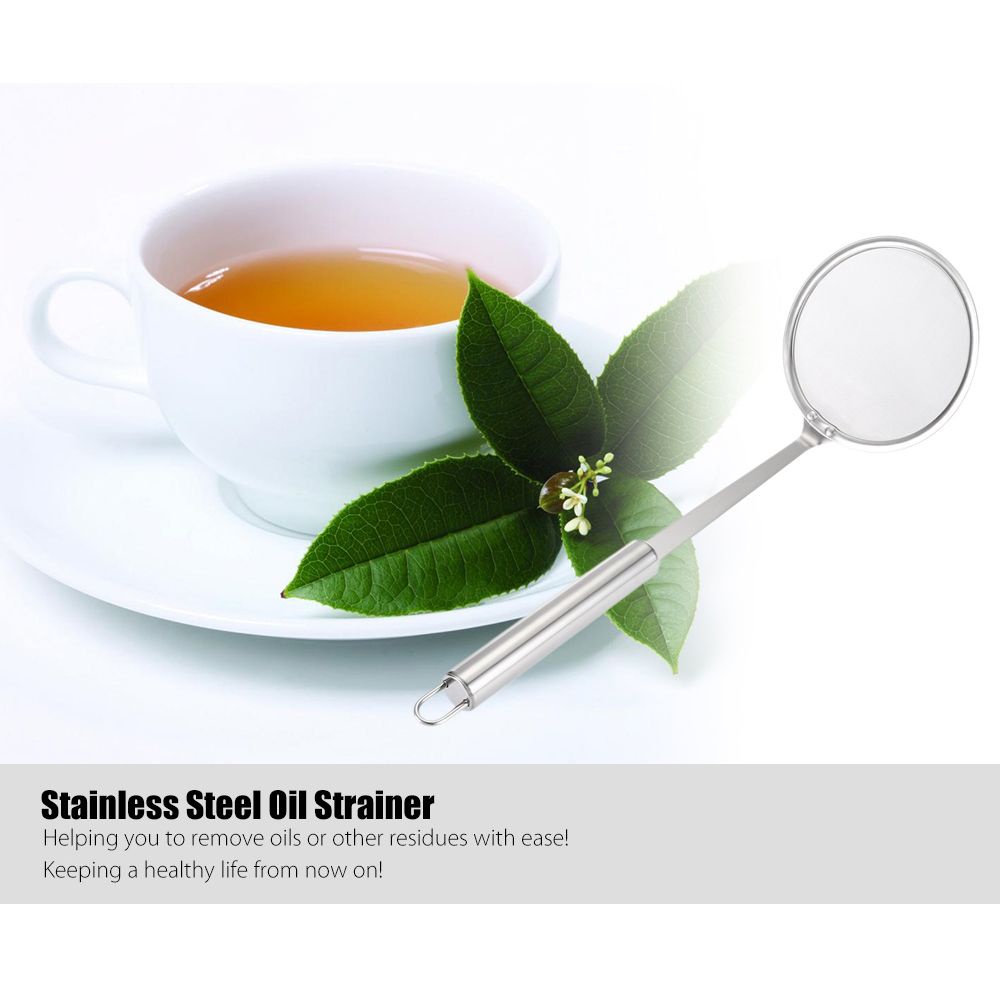 ❤LANSEL❤ Fried Oil Filter Scoop Cooking Tools Mesh Strainer Colander Spoon Long Handle Kitchen Gadgets Skimmer Hot Pot Stainless Steel