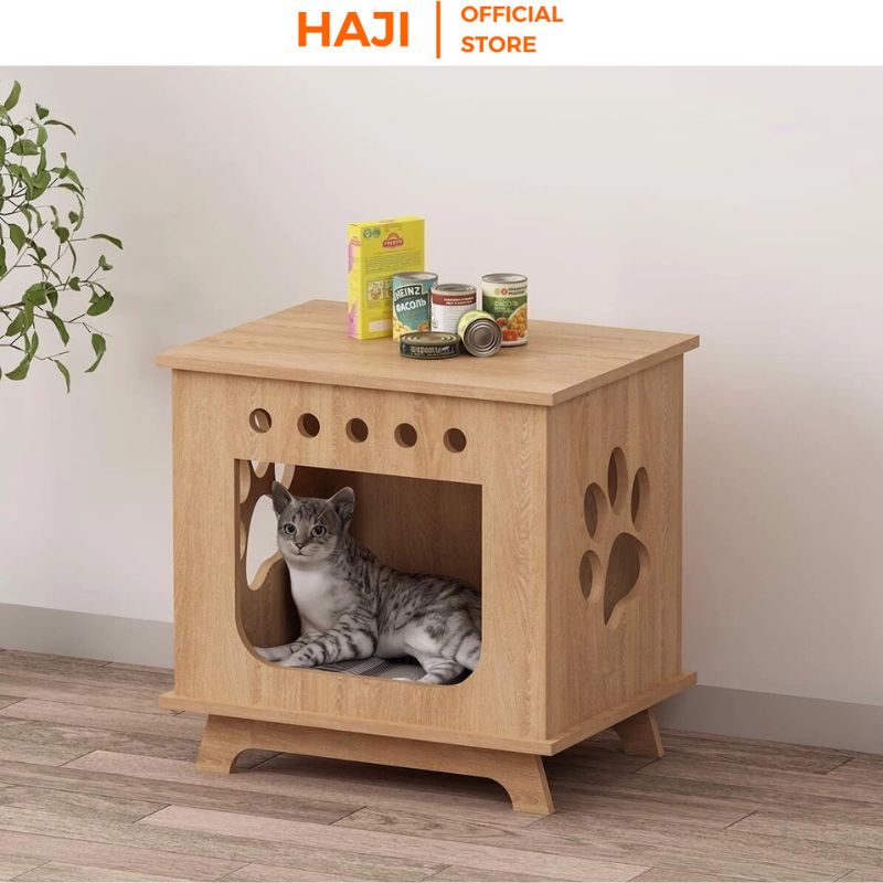 Chuồng thú cưng gỗ HAJI chống ẩm mốc tháo lắp linh hoạt A205