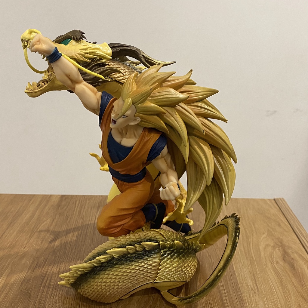 Mô hình songoku SSJ3 Rồng Vàng 21cm siêu chất - Mô hình dragonball chất lượng cao
