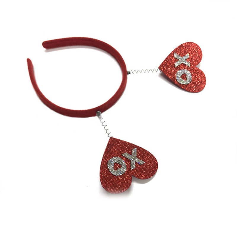 Băng Đô Cài Tóc Hình Trái Tim Mềm Đính Kim Sa Lấp Lánh