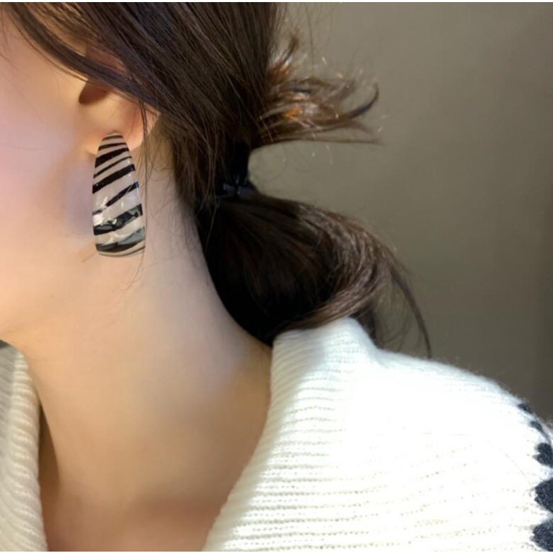 ARIN Nhựa Nhẹ Acrylic Vòng Bông Tai Bohemian Nhựa Nhỏ Tuyên Bố Bông Tai Nữ Bohemian Tuyên Bố Trang S