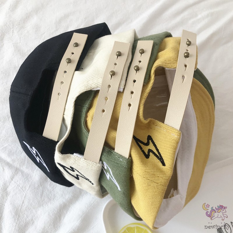 Mũ Lưỡi Trai Màu Đơn Sắc Thêu Chữ Phong Cách Hàn Quốc