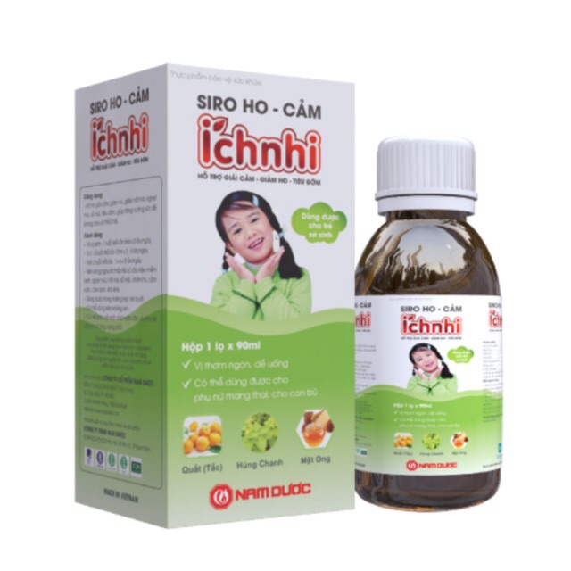 Siro ho - cảm Ích Nhi - 90ml - hỗ trợ giải cảm, giảm ho, tiêu đờm