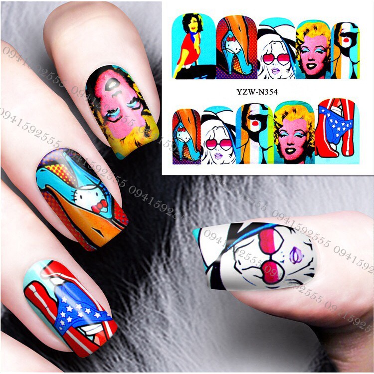 Sticker nước cực chất, cực ngầu, cực cá tính trang trí móng