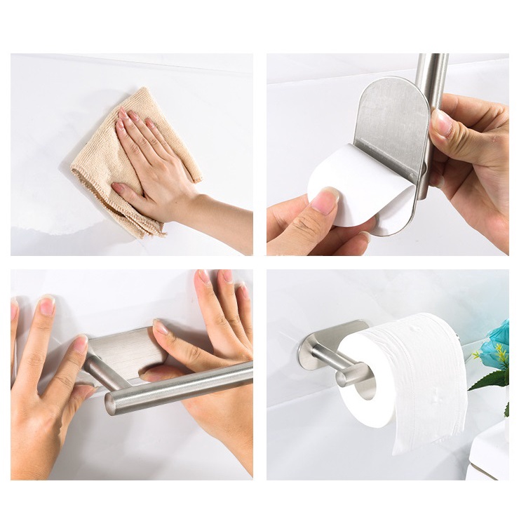 Giá Inox - Taky, Dán Tường Treo Cuộn Giấy Vệ Sinh Trong Toilet Cao Cấp, Tiện Dụng Và Không Khoan Tường - 4075