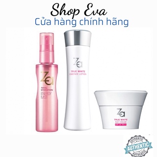Combo Tinh Chất Dưỡng Sáng  Essence Lotion, Xịt Khoáng và Kem dưỡng trắng da ban ngày Za True White