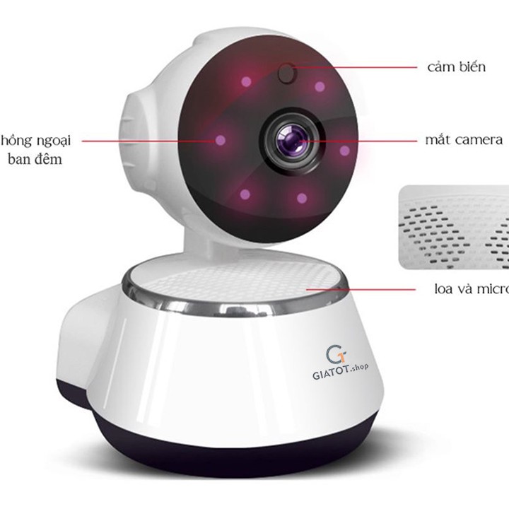 Camera wifi mini HD-720P V380, Camera IP Wifi Tenda CP3 Full HD 1080P xoay 360° chính hãng