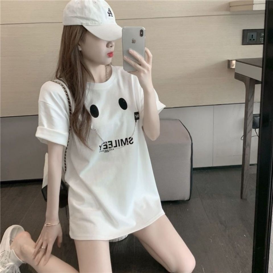 Áo Thun Tay Ngắn Đính Nơ Thời Trang 2022 Mới Cho Nữ