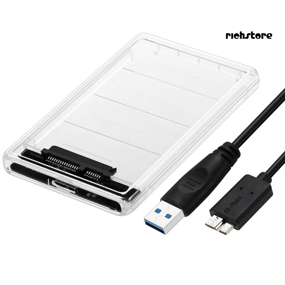 Hộp Đựng Ổ Cứng Trong Suốt 2.5 Inch Sata Sang Usb3.0 | BigBuy360 - bigbuy360.vn