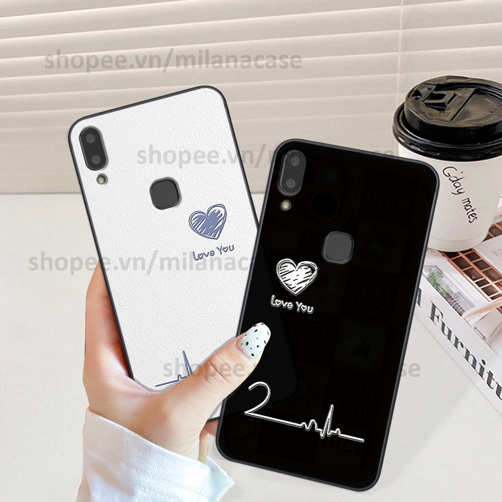 Ốp Vivo V9 / V9 Youth in hình caro trái tim siêu đẹp, siêu nét đầy phong cách cá tính