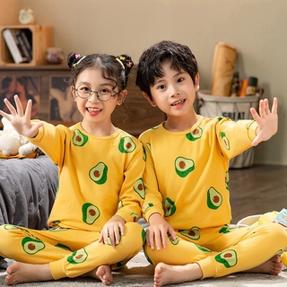 Bộ Đồ Ngủ 100% Cotton In Hình Quả Bơ 2-13 Tuổi